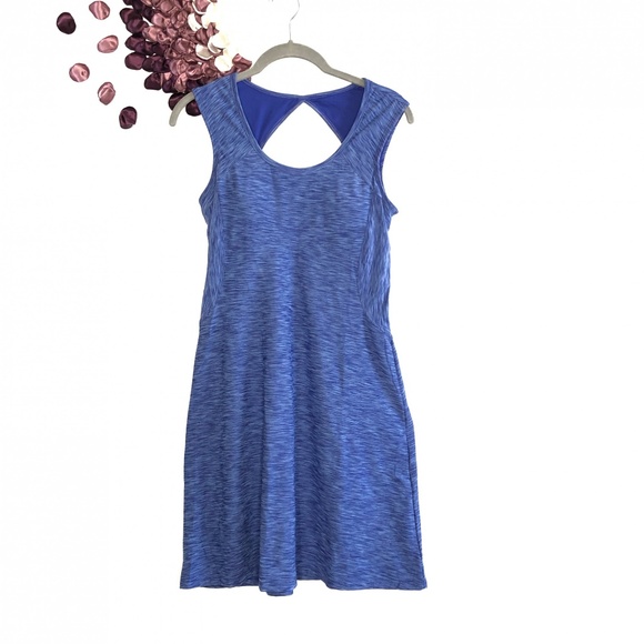 Prana Dresses & Skirts - prAna Cobalt Blue Scoop Neck Calico Dress